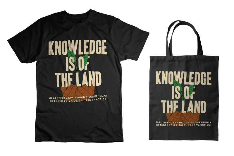 Indigemedia LLC David Bernie Marketing Consultant Graphic Web Design Photography Video Logos Native American Indigenous Art Blog Tribal EPA Region 9 Conference 2022 Shirt Tote Bag