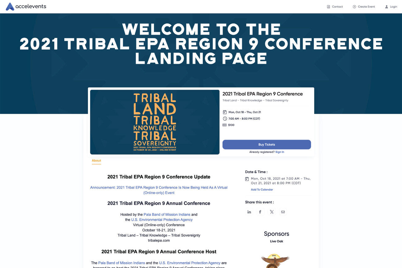 Indigemedia David Bernie Native American Indigenous Graphic Web Design Photography Logos Art Blog Tribal EPA Region 9 Conference Event Page